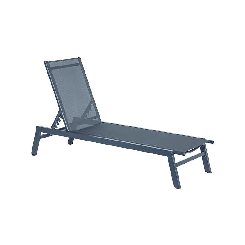 Chaise longue de patio à dossier réglable d'extérieur