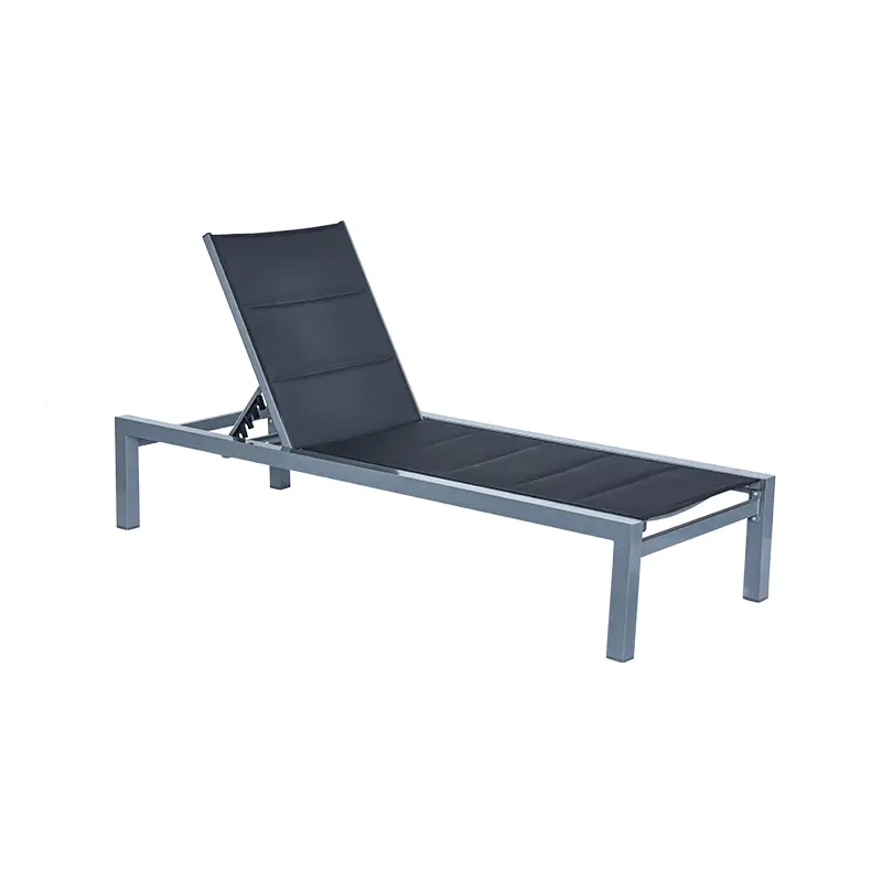Chaise longue d'extérieur moderne avec cadre en aluminium